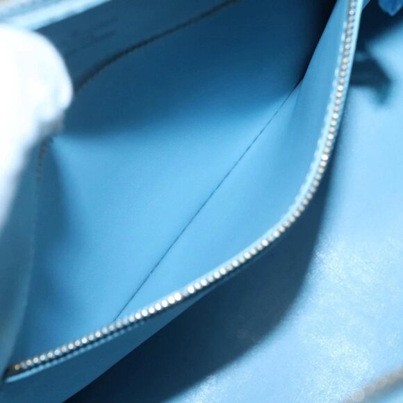 LOUIS VUITTON Monogram Vernis Houston Hand Bag Baby Blue M91005 LV Auth gh116 - Picture 13 of 16